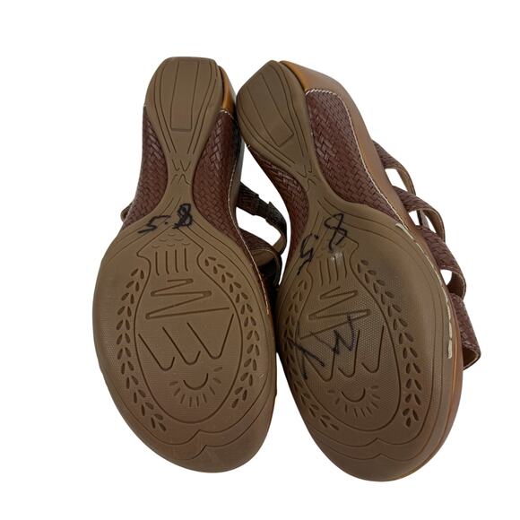 WHITE MOUNTAIN VALORA FAUX LEATHER HEELED SANDALS‎ IN BROWN NWOB SIZE 8.5M - Picture 11 of 13